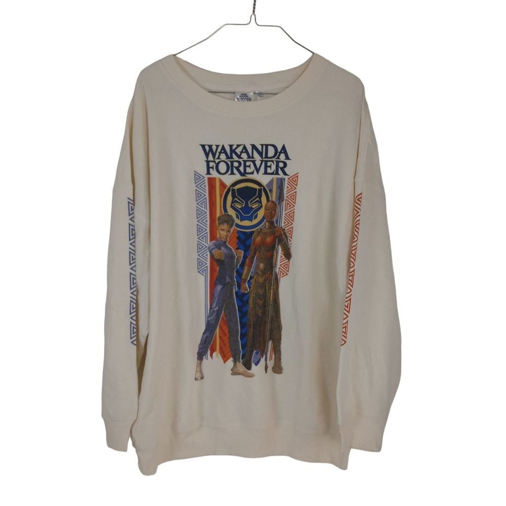 Marvel Studios Wakanda Forever Black Panther Crewneck Oversized‎ M Sweatshirt